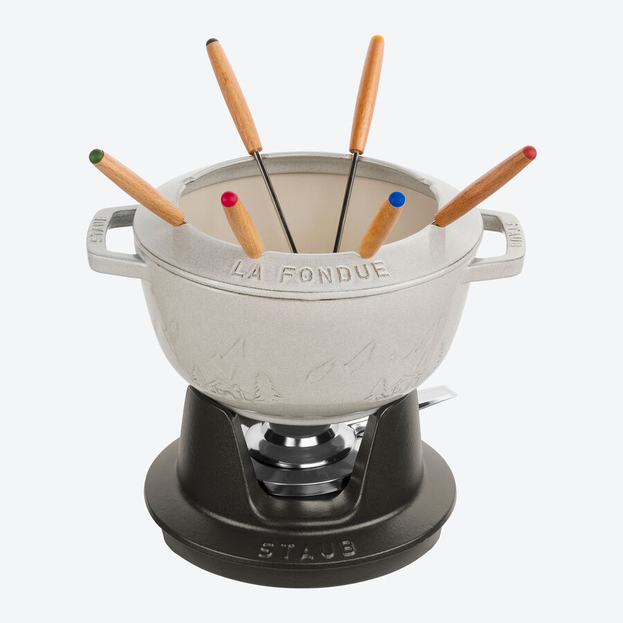 Multifunktionales Guss-Fondue Set: Fr Schokoladen-, Kse- oder klassisches Fondue
