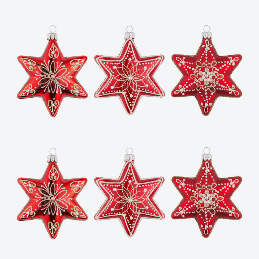 Mundgeblasener Christbaumschmuck in Sternform zum Kombinieren Julia Grote Österreich Shop