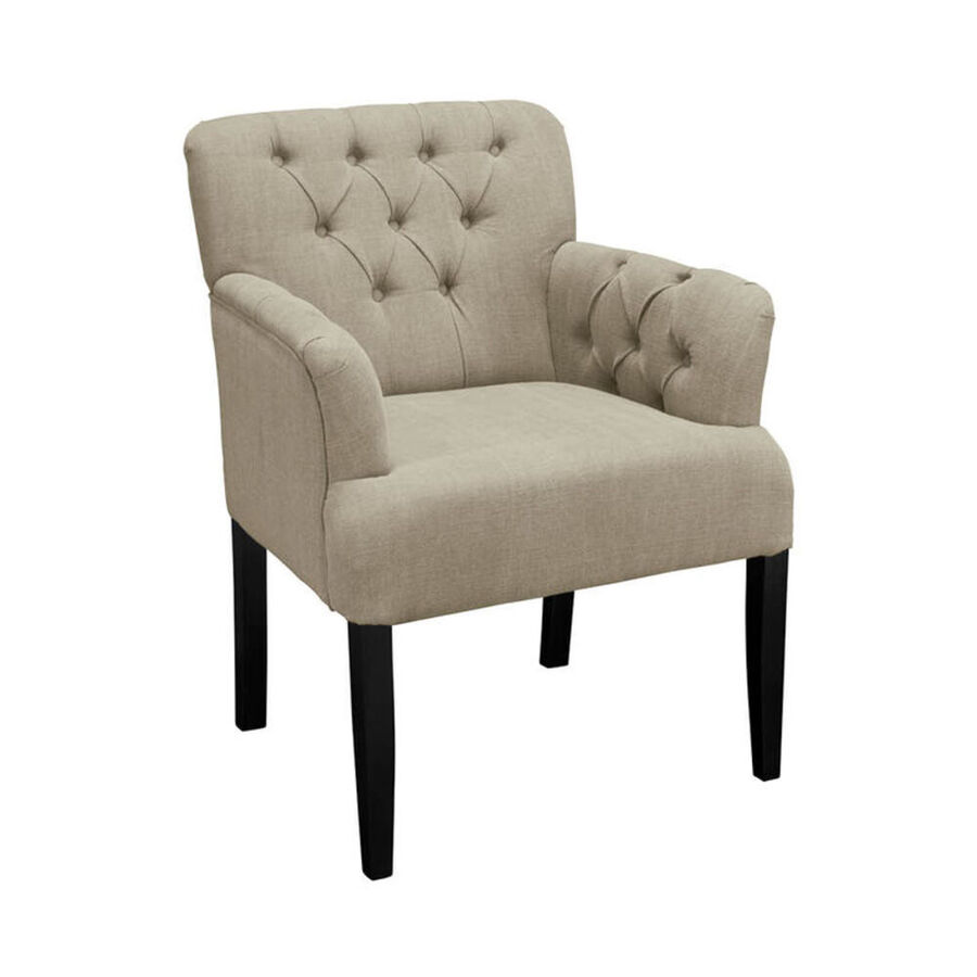Nobler Chesterfield Sessel in Stoffvariante Samt mit Armlehne