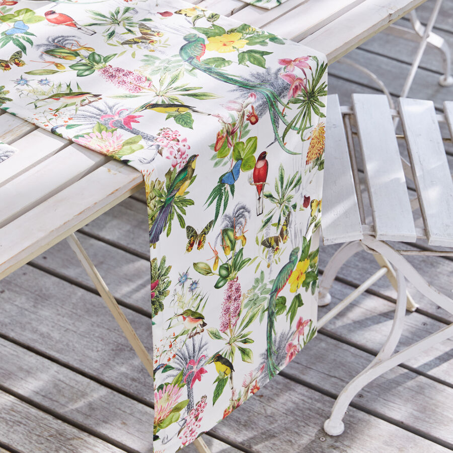 Paradiesisch bunter Sommer-Tischläufer - Julia Grote Österreich Shop