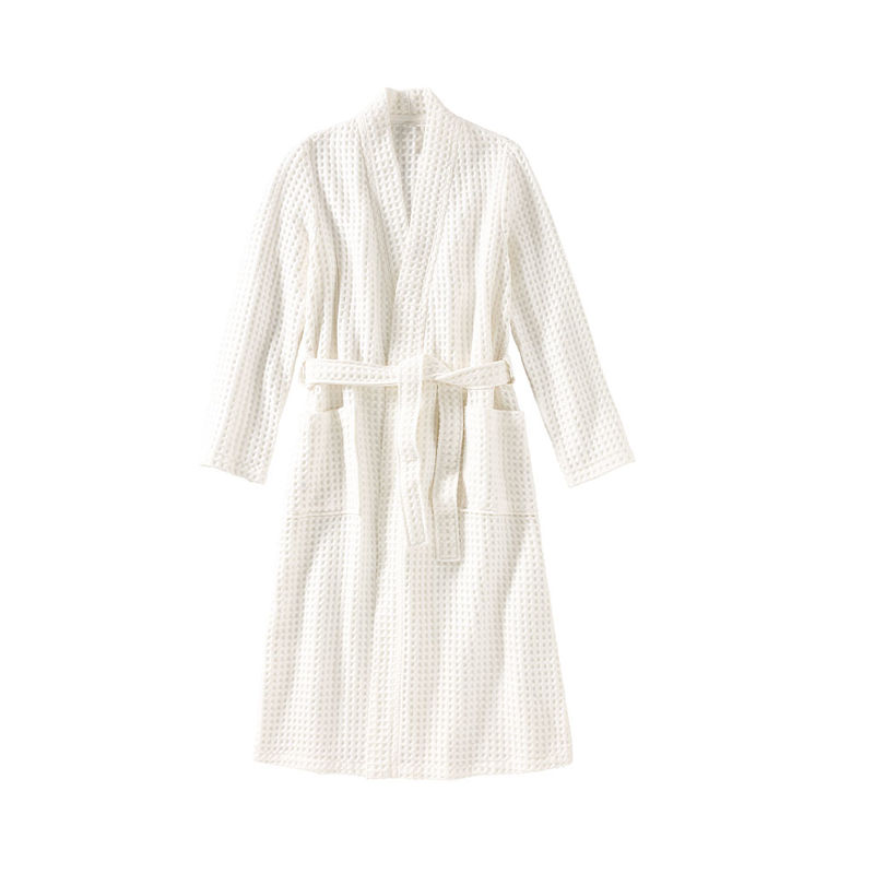 Piqué-Bademantel im Kimono Schnitt aus Biobaumwolle