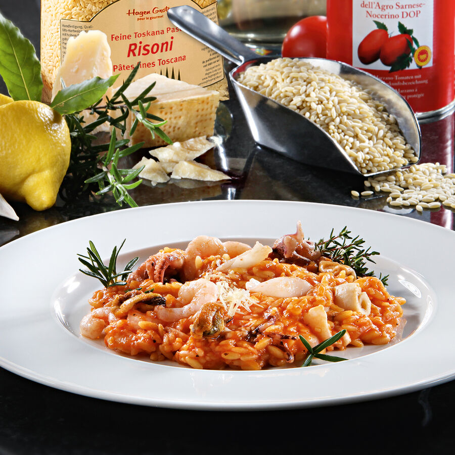 Risoni-Risotto mit Meeresfrüchten Rezept | Hagen Grote Österreich Shop