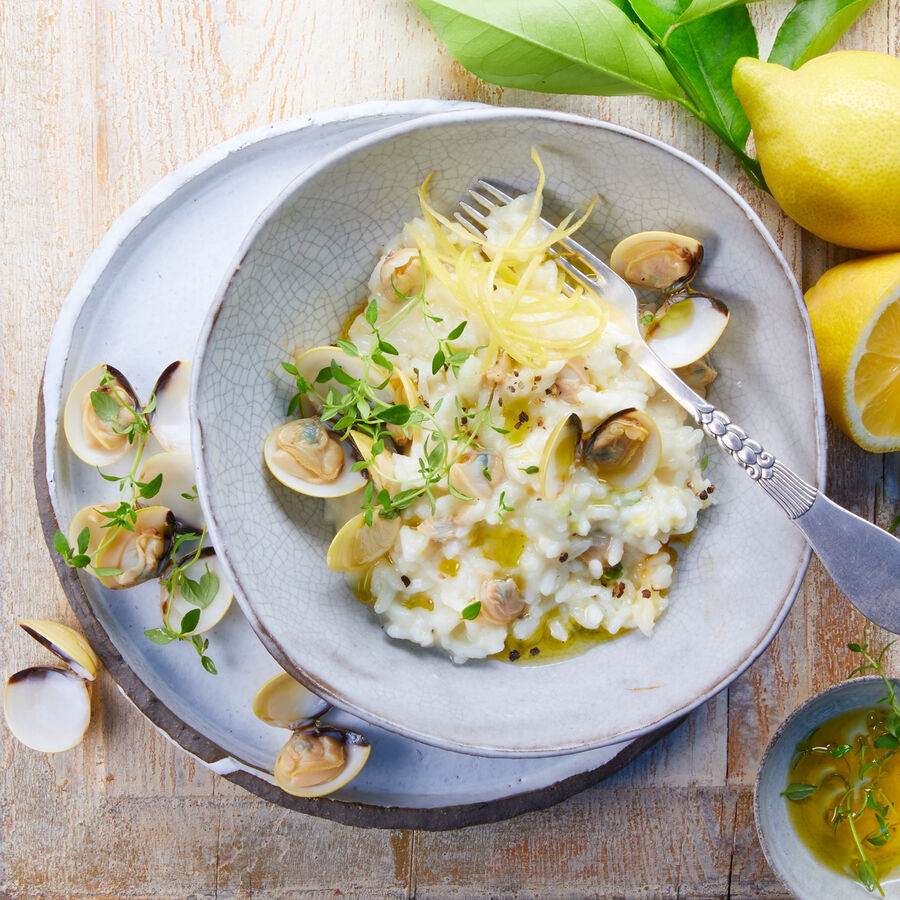 Risotto vongole e limone - Zitronenrisotto mit Venusmuscheln