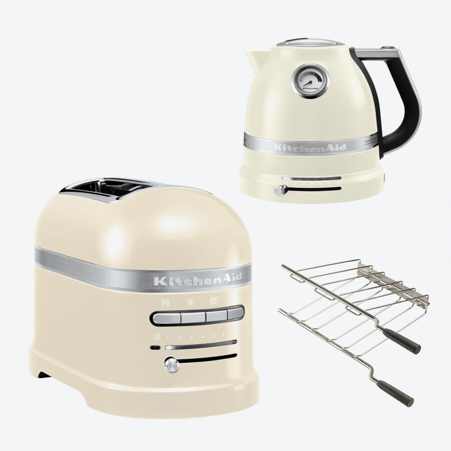 Set: KitchenAid 2-Scheiben-Toaster und Doppelwand-Wasserkocher mit Temperaturvorwahl