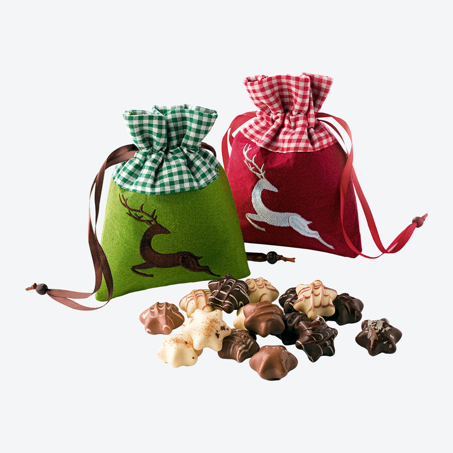 Sternpralinen-Filzsckchen 175 g Grn