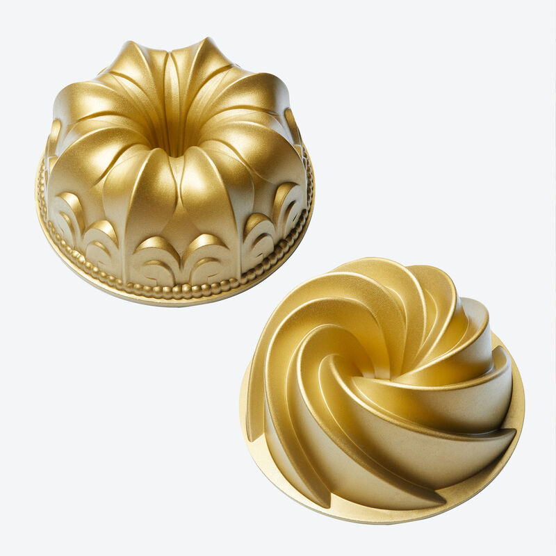 Superleitfähige Mini Guss-Backformen für detailreiche Spiral- und Lilienblüte-Kuchen