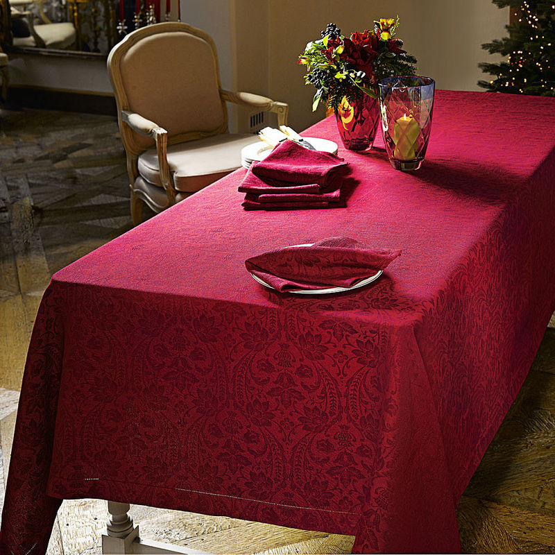 Tischdecke: Italienische Renaissance-Dekore lassen Halbleinen-Tischwäsche erstrahlen