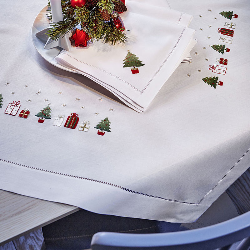 Tischset: Handgestickte Weihnachtstischwäsche Geschenke