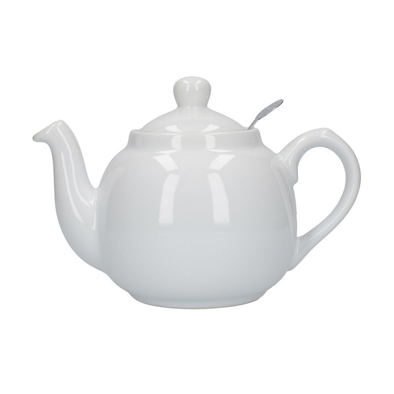 Tropft nicht: Teekanne im englischen Design mit Edelstahl-Filtereinsatz