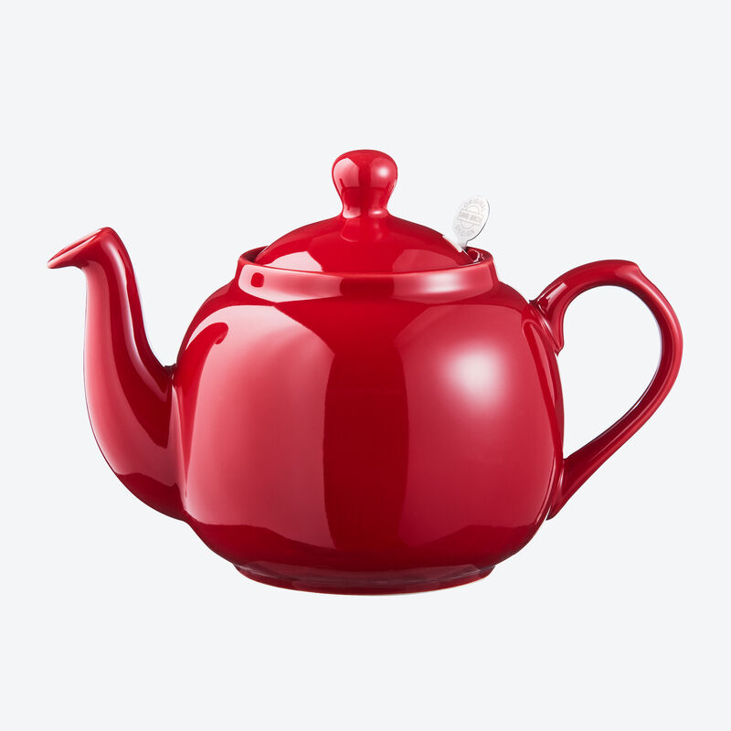Tropft nicht: Teekanne im englischen Design mit Edelstahl-Filtereinsatz
