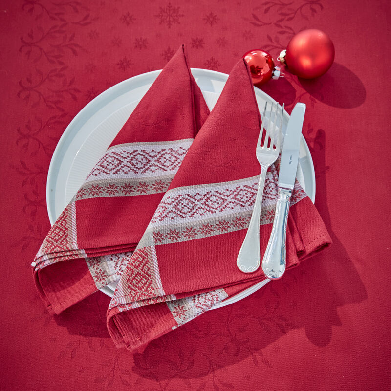 Weihnachtliche Servietten mit Fleckschutz aus sdfranzsischer Traditionsweberei