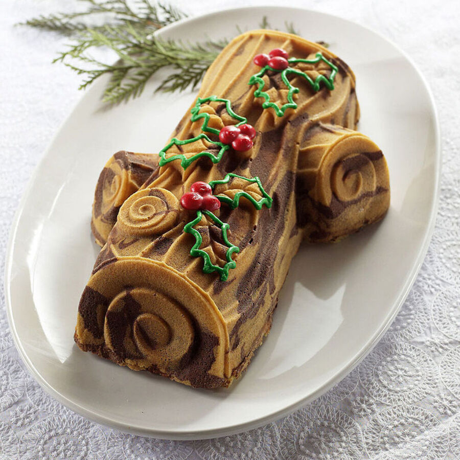 Weihnachtskuchen Yule Log