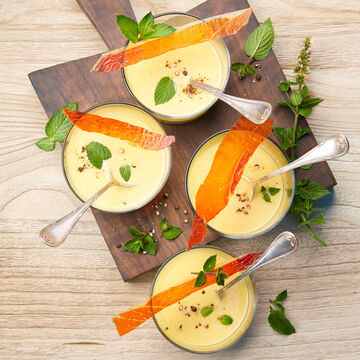 Produktbild für '  Röstpaprika-Ziegenkäse-Creme mit Schinkenkrusteln'