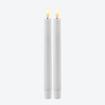 Produktbild für '2er-Set Echtwachs LED-Stabkerzen, 25 cm hoch'