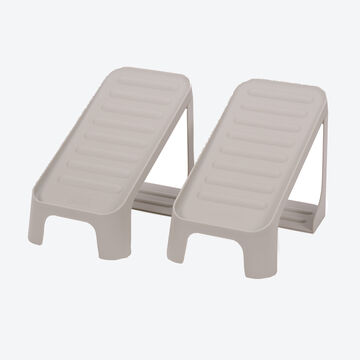 Produktbild fr '2er-Set Schuhablage - Schuhe platzsparend auf 2 Ebenen stapeln, B/H/T ca. 15/18/26 cm'