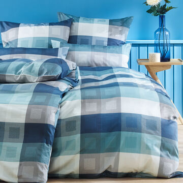 Produktbild fr '3-teilige Premium-Satin-Bettwsche im nordischen Double Check'