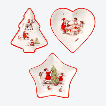 Produktbild für '3er-Set Schälchen mit verspieltem Weihnachtsdekor'