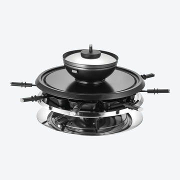 Produktbild für '4-in-1 Fondue, Raclette, heißer Stein und Tischgrill'