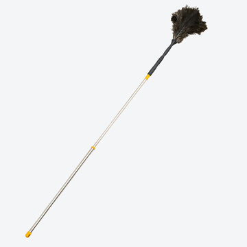 Teleskop-Strau�enfeder- Staubwedel zieht durch Elektrostatik Staub magisch an