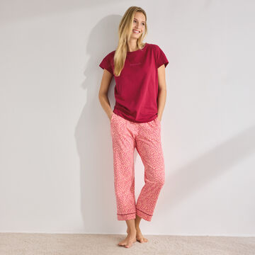 Produktbild f�r '7/8 Hose mit sommerlichem Korallenprint, Gr��e 36-48'