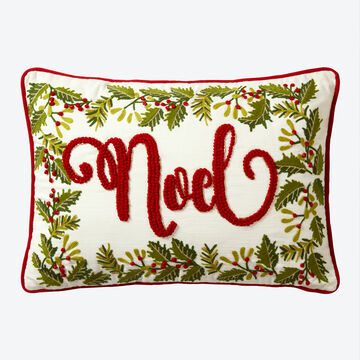 Produktbild für 'Besticktes Noël -Kissen in weihnachtlichen Farben'