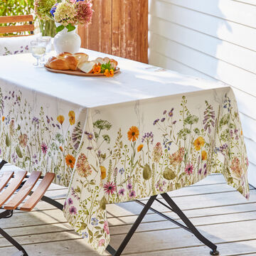 Produktbild für 'Blumen-Tischdecke heißt den Frühling willkommen, Tischwäsche, Tischtuch'
