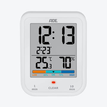 Produktbild fr 'Digitale Badezimmeruhr - mit Hygrometer und Thermometer, wasserdicht'