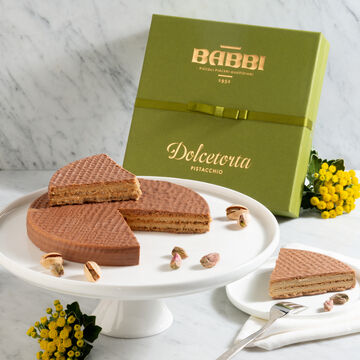 Produktbild fr 'Dolcetorta: Knuspriger italienischer Waffelkuchen mit Pistazienfllung'