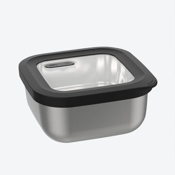 Produktbild fr 'Edelstahl Vorratsdose mit Deckelventil – quadratisch'