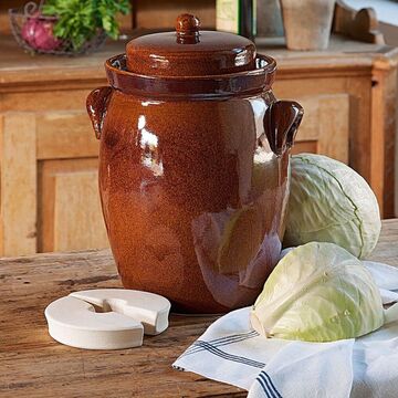 Produktbild für 'Eine deutsche Delikatesse: Im Steinzeug-Gärtopf selbst gemachtes Sauerkraut'