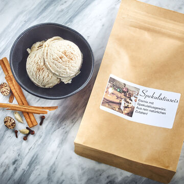 Produktbild für 'Eismischung Spekulatius: Natürlicher Eisgenuss in edlen Winter-Sorten'