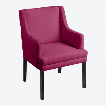 Produktbild für 'Elegant gesteppter Armlehn-Sessel in Stoffvariante Velours'