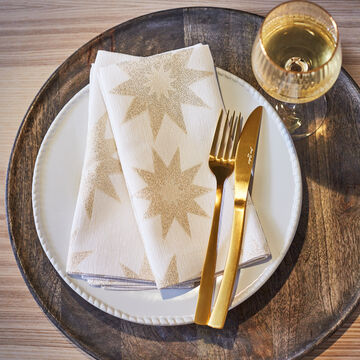 Produktbild für 'Elegante Jacquard-Servietten mit Sternen-Muster und Glanzeffekt'