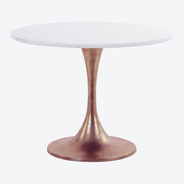 Produktbild fr 'Eleganter Beistelltisch mit runder Marmorplatte'