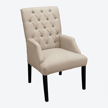 Produktbild f�r 'Eleganter Chesterfield Armlehnstuhl Home&nbsp;in Leinen-Optik'