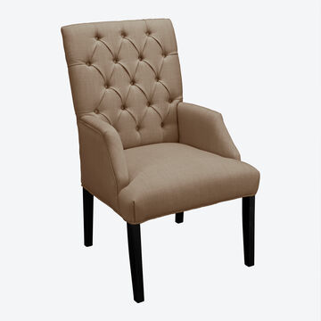 Produktbild fr 'Eleganter Chesterfield Armlehnstuhl Home in Leinen-Optik'