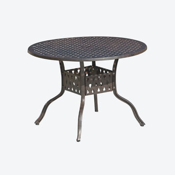 Produktbild für 'Eleganter Gartentisch aus 100 % wetterfestem Aluguss, Bistrotisch, Beistelltisch, Campingtisch'