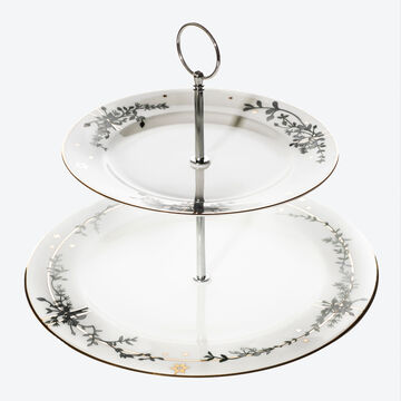 Produktbild für 'Etagere mit 2 Tellern zum dänischen Design-Wintergeschirr von Jette Frölich'