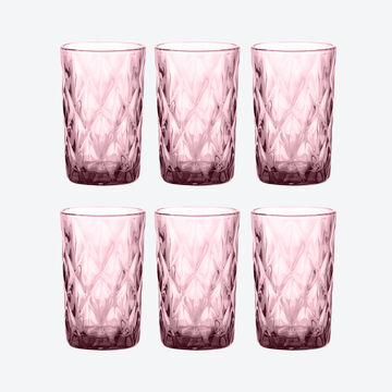 Produktbild für 'Farbig funkelnde Wassergläser in Diamant-Optik'