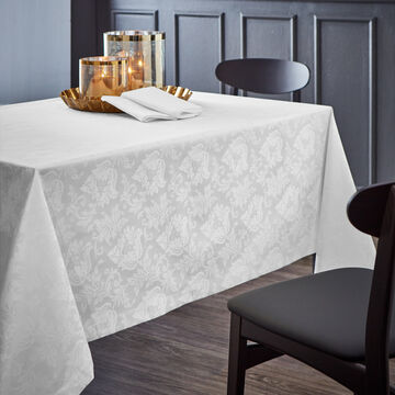 Produktbild für 'Feine, jacquardgewebte Tischdecke mit floralem Motiv, Tischdecke, Tafeldecke, Tischläufer, Servietten'