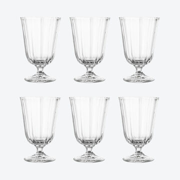 Produktbild für 'Festlich elegante Facetten-Weingläser, robust für den täglichen Gebrauch'