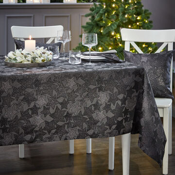Produktbild für 'Festlich glitzernde Sternen-Tischdecke mit Fleckschutz'