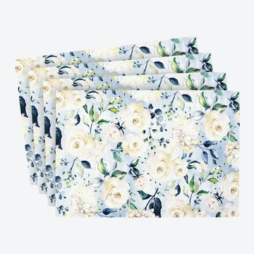 Produktbild für 'Festliche Tischsets mit farblich abgestimmtem Rosen-Arrangement'