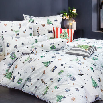 Produktbild fr 'Flanell-Bettwsche Christmas Tree - 100 % Baumwolle'