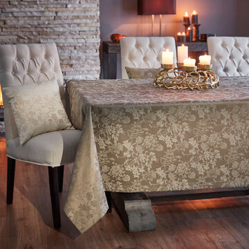 Produktbild für 'Florale Jacquard-Tischdecke mit Fleckschutz'