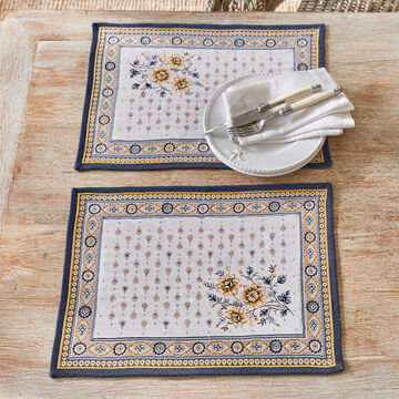 Produktbild für 'Florale Tischsets in schwerer Double-Jacquard-Qualität'