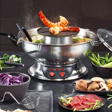 Produktbild für 'Fondue Chinoise mit zuschaltbarer Grillplatte'