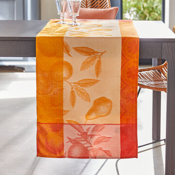 Produktbild für 'Französischer Jacquard-Tischläufer mit Fleckschutz'