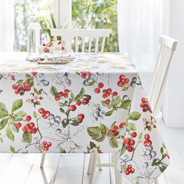 Produktbild für 'Gartenfrüchte-Tischdecke mit Faserschutz'