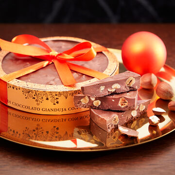 Produktbild fr 'Gianduja-Schokolade in Tortenform - mit Piemont-Haselnssen, 300 g'